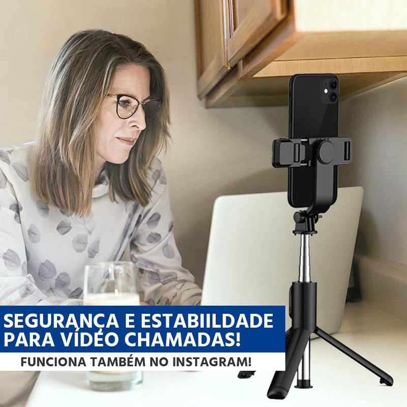 ✨Bastão de Selfie Tripé LED Integrada - Selfiegram✨