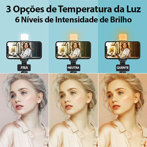 ✨Bastão de Selfie Tripé LED Integrada - Selfiegram✨