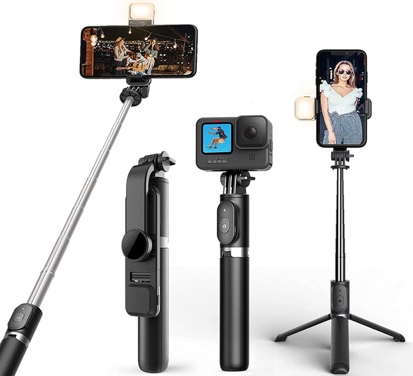 ✨Bastão de Selfie Tripé LED Integrada - Selfiegram✨