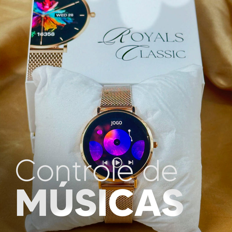 ✨ Smartwatch ROYALS CLASSIC WEARZONE | AMOLED | VIDRO GORILLA GLASS até 3 Dias de Bateria✨