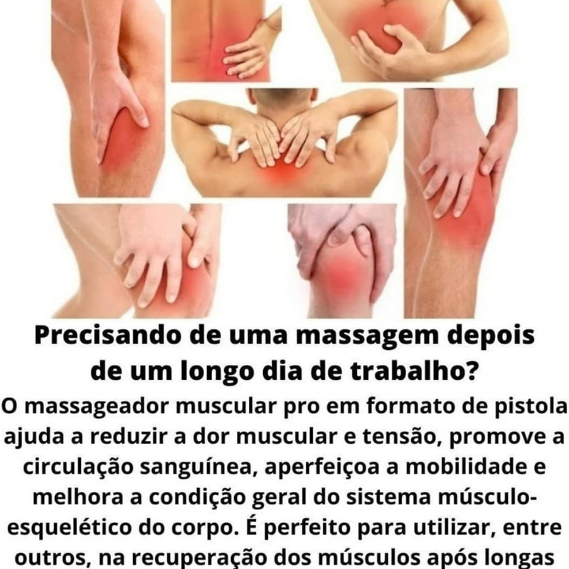 Massageador Elétrico Profissional Muscular Pistola Original