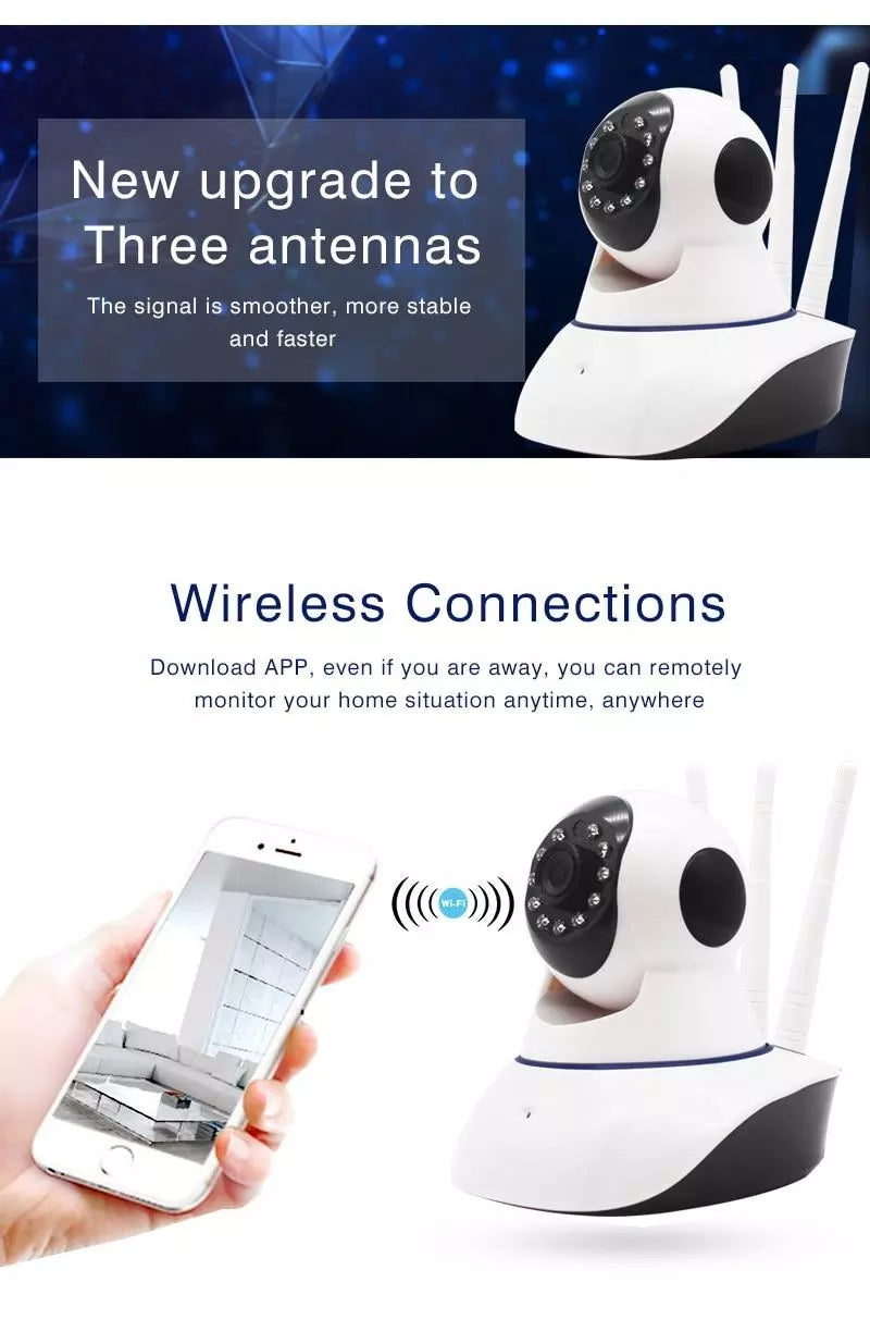 💯💥CÂMERA DE SEGURANÇA IP WI-FI  DUAL VISION  3 ANTENAS [HD]💯💥