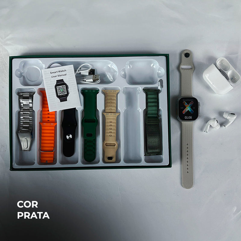 ✨ Smartwatch WS80 ULTRA 2 | +Fone bluetooth | Kit 7 pulseiras | Toque duplo | Segunda geração