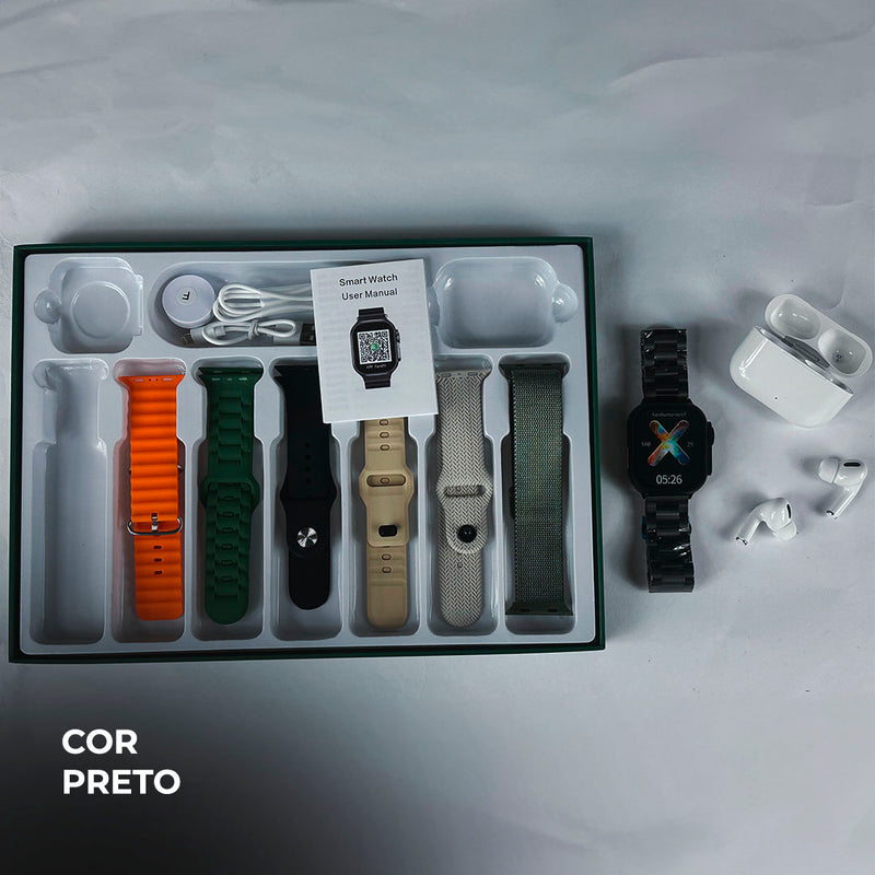 ✨ Smartwatch WS80 ULTRA 2 | +Fone bluetooth | Kit 7 pulseiras | Toque duplo | Segunda geração