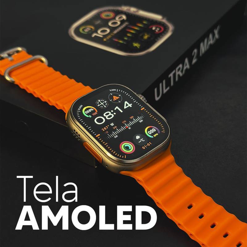 🏆Smartwatch XS9 Ultra 2 Max Original 49mm – Tela 2.2” HD, GPS, NFC, Ligações, Saúde, Esportivo, Bluetooth, Android iOS🏆