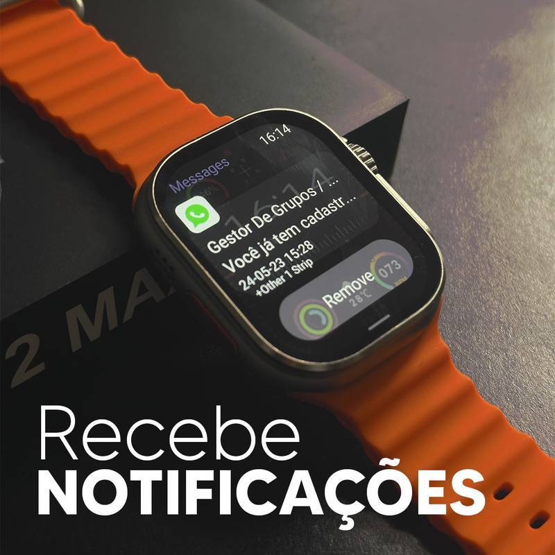 🏆Smartwatch XS9 Ultra 2 Max Original 49mm – Tela 2.2” HD, GPS, NFC, Ligações, Saúde, Esportivo, Bluetooth, Android iOS🏆