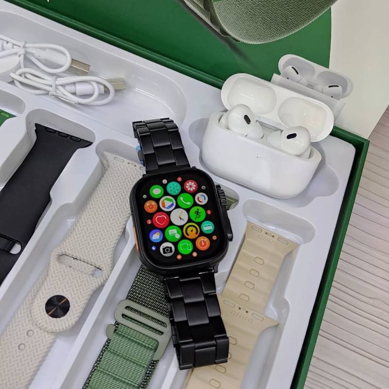 ✨ Smartwatch WS80 ULTRA 2 | +Fone bluetooth | Kit 7 pulseiras | Toque duplo | Segunda geração
