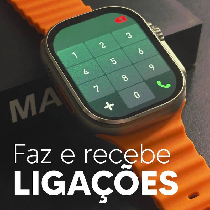 🏆Smartwatch XS9 Ultra 2 Max Original 49mm – Tela 2.2” HD, GPS, NFC, Ligações, Saúde, Esportivo, Bluetooth, Android iOS🏆