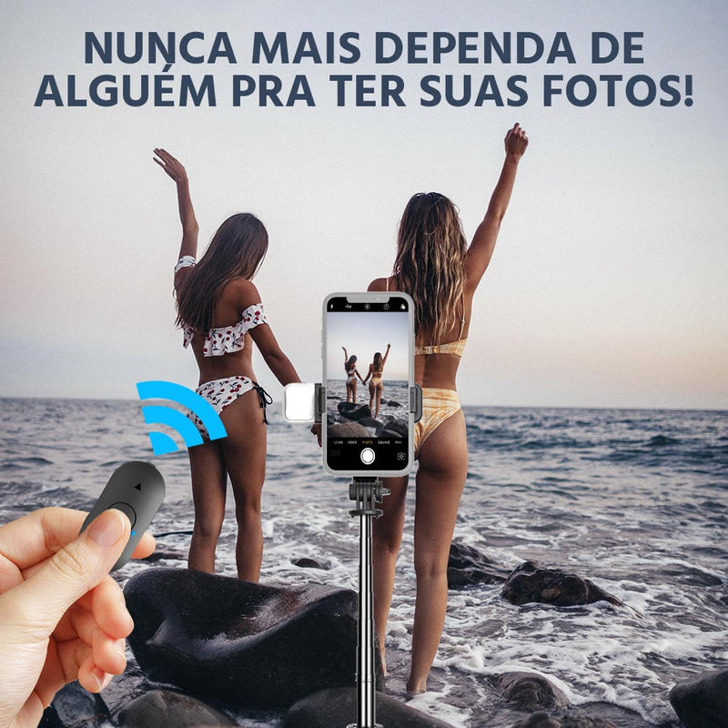 ✨Bastão de Selfie Tripé LED Integrada - Selfiegram✨