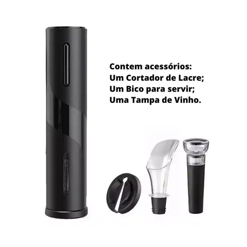 ✨Kit Abridor de Vinhos Saca Rolhas Elétrico Automático✨