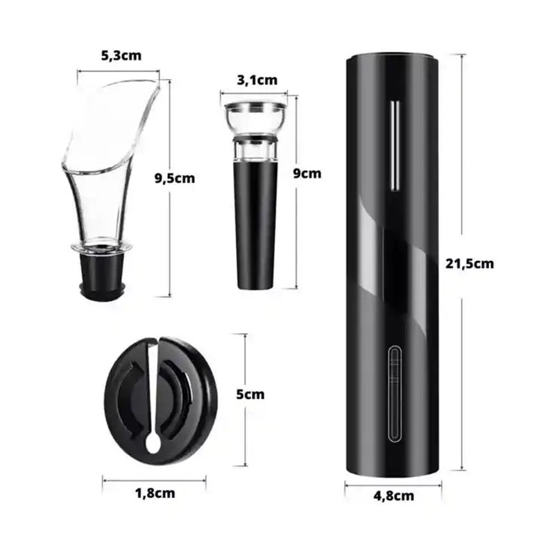 ✨Kit Abridor de Vinhos Saca Rolhas Elétrico Automático✨