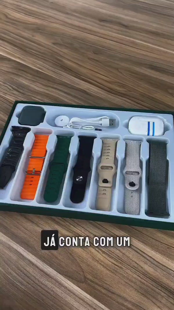 ✨ Smartwatch WS80 ULTRA 2 | +Fone bluetooth | Kit 7 pulseiras | Toque duplo | Segunda geração